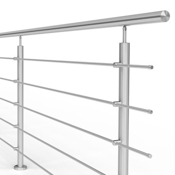 Balustrada nierdzewna model ATLANTA, wypełnienie 5 x Ø12 mm, długość 3,0 m