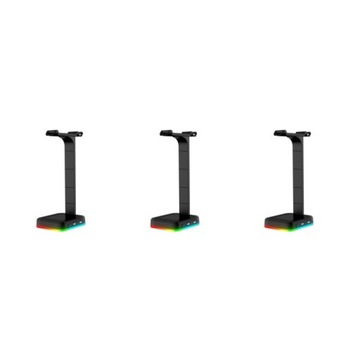 3 zestaw Stojak na słuchawki do gier LED RGB z 2
