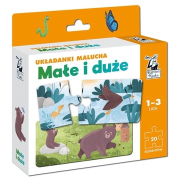 Puzzle układanki malucha Zwierzęta MAŁE I DUŻE 1+