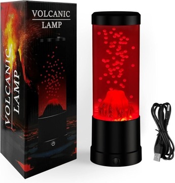 LAMPKA NOCNA LAMPA WODNA Z WOSKIEM LAWA LAVA MODEL WULKANU