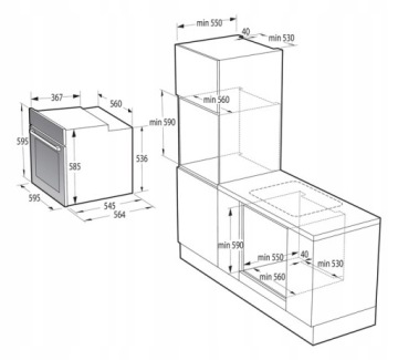 Комплект GORENJE BOS67372CLB + GW6D42CLB RETRO матовый черный