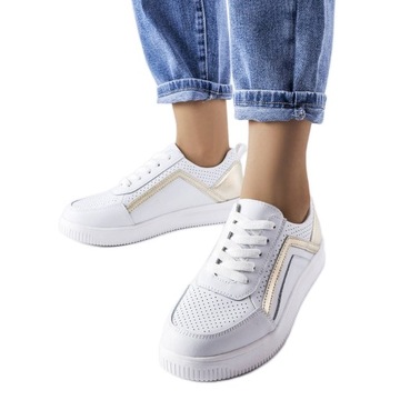 Białe Skóra naturalna Buty Trampki r.37