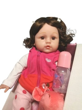 REALISTYCZNA LALKA REBORN KEIUMI IDEALNY PREZENT DLA DZIECKA 55 CM Z MISIEM