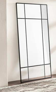 Lustro loft ze szprosami czarne ROLAND 90x190