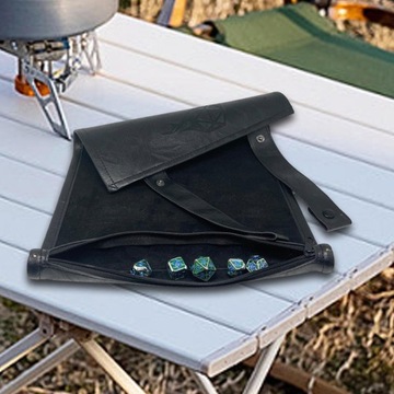 Ящик для хранения коврика для игральных костей, мягкий внутренний держатель из полиуретана для многосторонних игральных костей, черный