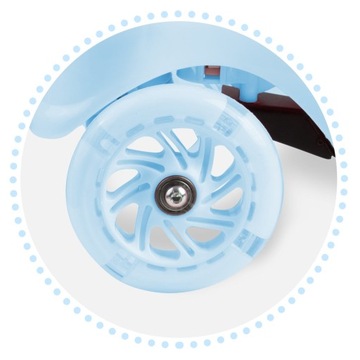 Трёхколесный самокат PIKO BLUE 3IN1 LED ДЕТСКИЙ