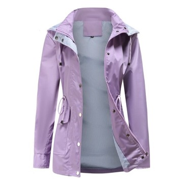 Purple Hooded Jacket for Spring 2023 Women's Offic