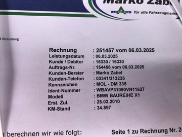 BMW X1 E84 Crossover xDrive20d 177KM 2010 BMW X1 X-DRIVE 2.0d AUTOMAT TYLKO 35 TYS KM PRZEBIEGU !!! 1 WŁAŚCICIEL, zdjęcie 23