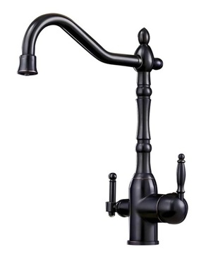 Bateria kuchenna czarna Trójdrożna do Filtra Old Retro Black