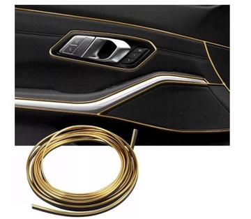 LISTWA TAŚMA OZDOBNA DO SAMOCHODU AUTA ZŁOTA 5m