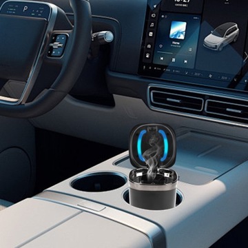 АВТОПЕПЕЛЬНИЦА СВЕТОДИОДНАЯ КОРЗИНА ВМЕСТО КРУЖКИ УНИВЕРСАЛЬНАЯ