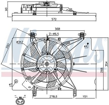 NISSENS 85768 Wentylator, chłodzenie silnika