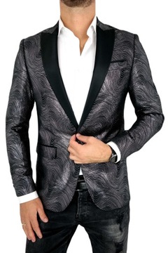 GIOVANNI PERA Marynarka męska DS03 srebrna 64