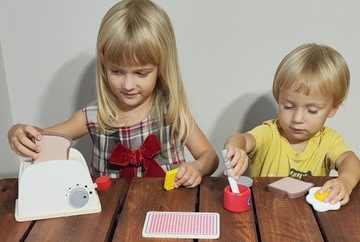 ДЕРЕВЯННЫЙ ТОСТЕР + АКСЕССУАРЫ НАБОР ДЛЯ ЗАВТРАКА