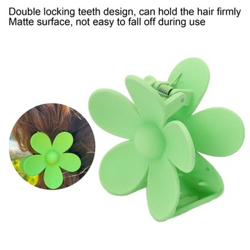 Пластиковый зажим для челюстей с двойным зубом, фиксирующий матовый цветок в SJ