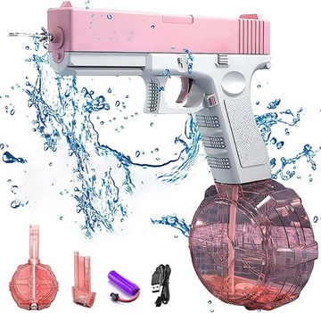 ELEKTRYCZNY PISTOLET NA WODĘ GLOCK MIOTACZ AUTOMATYCZNY WYRZUTNIA WODNA