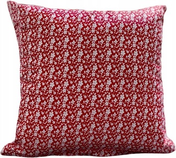 POSZEWKA JAŚ 40X40 KWIATUSZKI CZERWONE 100% BAWEŁN