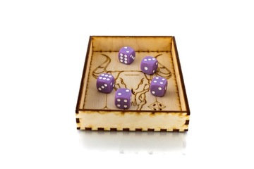 ZESTAW 10 KOSTEK K6 RPG KOŚĆ SZEŚCIOŚCIENNA FIOLETOWA 1,6 CM