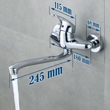 ХРОМИРОВАННАЯ КУХОННАЯ МОЙКА FAPPER НАСТЕННАЯ РАКОВИНА FAP