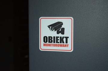 Naklejka OBIEKT MONITOROWANY RODO 10 cm monitoring