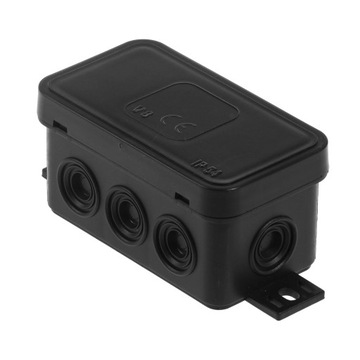 Puszka czarna hermetyczna V8 IP-54 80x45x41mm