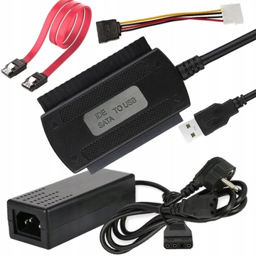 УНИВЕРСАЛЬНЫЙ USB-АДАПТЕР ДЛЯ IDE 3,5-дюймовых 2,5-дюймовых дисков SATA ATA, БЛОК ПИТАНИЯ 2,5 А