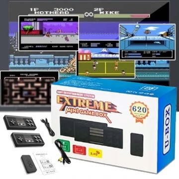 BEZPRZEWODOWA KONSOLA RETRO 620 GIER HDMI 2 PADY