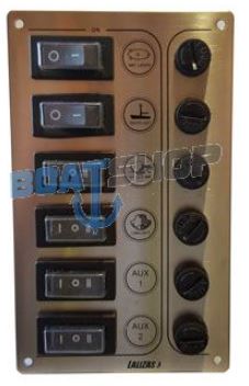 Panel elektryczny SP ULTRA 6-włącznikowy Inox
