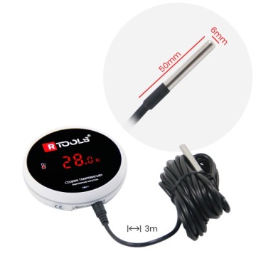 ИНТЕЛЛЕКТУАЛЬНЫЙ ТЕРМОМЕТР WiFi ЗОНД 3 м Приложение Tuya Smart Life ТЕМПЕРАТУРА -40+120°C