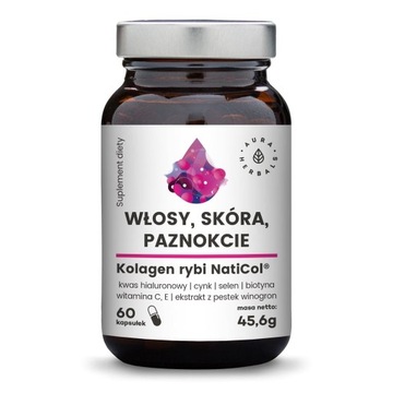 Aura Kolagen Rybi Włosy Skóra Paznokcie 60kaps