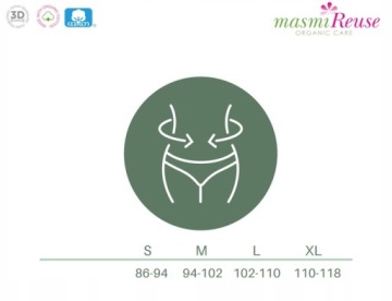 Трусики менструальные Masmi CLASSIC, завышенная талия, размер L (102-110 см) 100