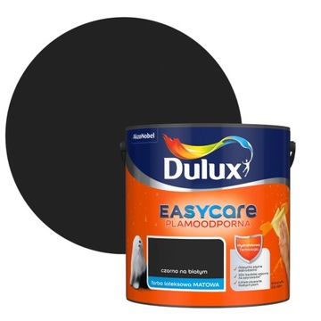 DULUX EASYCARE 2,5L CZARNO NA BIAŁYM