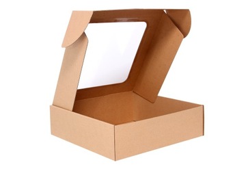Фигурная коробка с окошком 25х25 подарочная 10 шт.