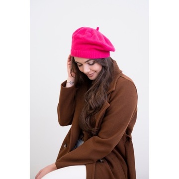 Вязаный берет моментов - черный | женская, теплая, ангора cz23397