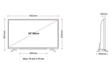 TELEWIZOR TOSHIBA 24'' SMART ANDROID DVB-T2 HEVC