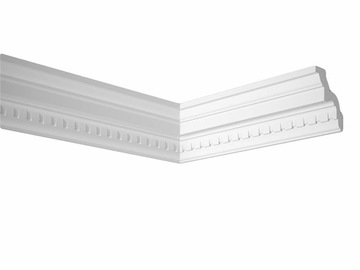 BIAŁE listwy przysufitowe zdobione MDA002 Mardom