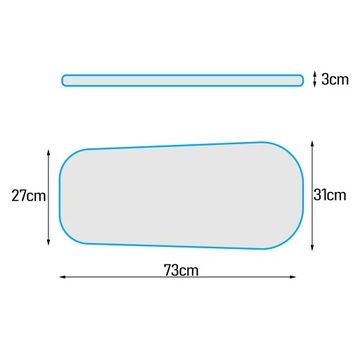 Матрас для коляски, Матрас для гондолы, дышащий, двусторонний, 73x31 см