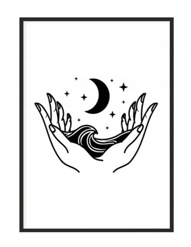 OBRAZ PLAKAT W RAMIE 43x33 cm Noc P1140