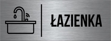 TABLICZKA Łazienka Aluminium Piktogram