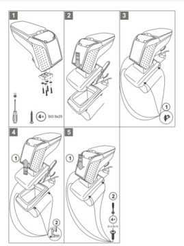 ПОДЛОКОТНИК ARMSTER 2 FIAT TIPO 2016 - ЧЕРНЫЙ