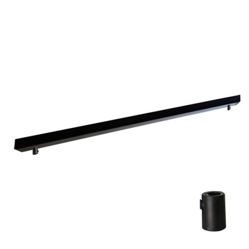 Podsufitka Prostokątna 80cm do lampy czarna