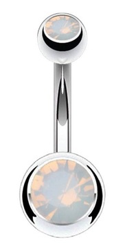 KOLOROWA CYRKONIA KOLCZYK DO PĘPKA SS316L