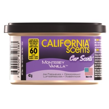 CALIFORNIA SCENTS MONTEREY VANILLA ZAPACH DO AUTA BIURA DOMU PUSZKA 42G