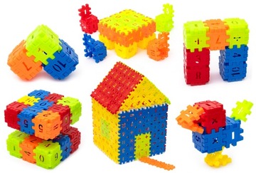 СТРОИТЕЛЬНЫЕ БЛОКИ ВАФЕЛЬНАЯ КОРОБКА 280 шт ПАЗЛ