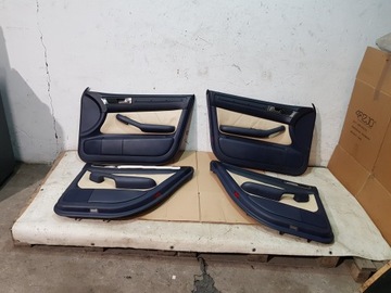 BOCZKI DRZWI SKÓRA GRANATOWE AUDI A6 S6 C5 SEDAN