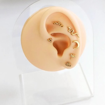 Титановые ручки ASTM F136 G23, Piercing sin rosca, Luna, Cruz,