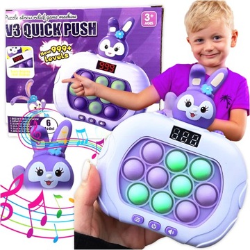 GRA ZRĘCZNOŚCIOWA POP IT ANTYSTRESOWA ELEKTRYCZNA KONSOLA POPIT