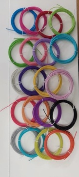 FILAMENT PLA DO DŁUGOPISU 3D WKŁAD 100M 20 KOLORÓW