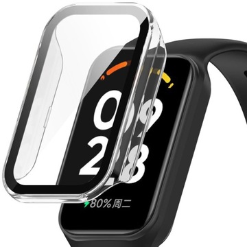 ETUI + SZKŁO HARTOWANE 2W1 DO XIAOMI MI BAND 8 ACTIVE / REDMI SMART BAND 2