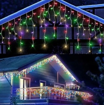 ICILS ГИРЛАНДНАЯ ШТОРА 500 LED МНОГОЦВЕТНАЯ + ВСПЫШКА